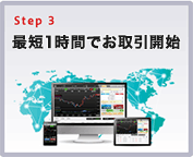 Step3 - 最短1時間でお取引開始